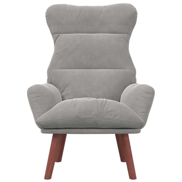 vidaXL Armchair Light Grey 69 x 74 x 93 cm Velvet