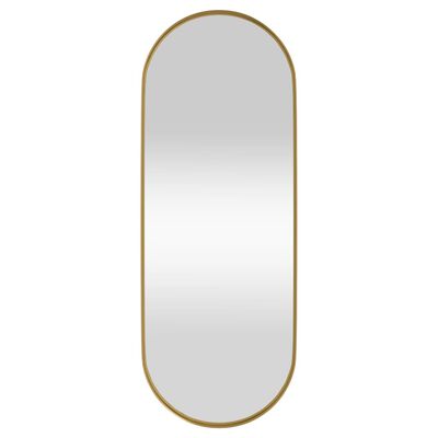 vidaXL Wall-mounted Mirror Gold 15x40 cm Oval