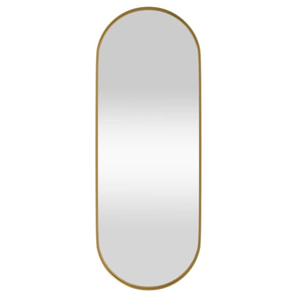 vidaXL Wall-mounted Mirror Gold 15x40 cm Oval