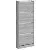 vidaXL Shoe Cabinet Grey Sonoma 59x17x150 cm Engineered Wood