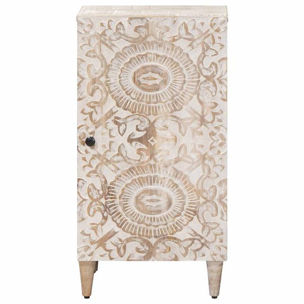 vidaXL Sideboard with Storage White 40 x 33.5 x 75 cm Solid Mango Wood