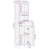 vidaXL Bathroom Cabinet 38x33.5x160 cm Solid Wood Mango