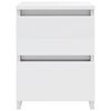 vidaXL Bedside Cabinets 2 pcs High Gloss White 30x30x40 cm Engineered Wood