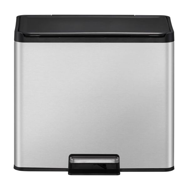 EKO Pedal Bin Essential 2x15 L Matte Silver