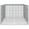 vidaXL 3-Panel Rabbit Cage 163x79x54 cm Galvanised Iron