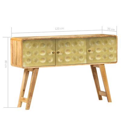 vidaXL Sideboard Solid Mango Wood 120x30x80 cm