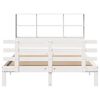 vidaXL Bookcase Bed without Mattress White 140x190cm Solid Wood Pine