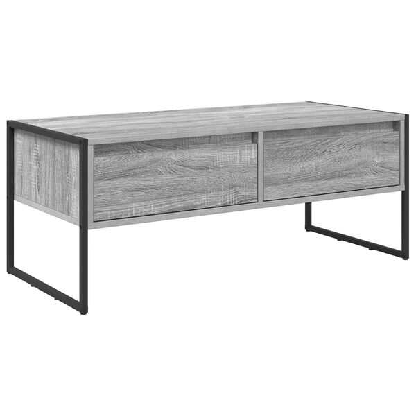 vidaXL Coffee Table Grey Sonoma 100 x 46 x 40 cm Engineered Wood