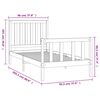 vidaXL Bed Frame without Mattress 90x200 cm Solid Wood Pine