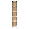 vidaXL Bookcase 6-Tier Sonoma Oak 76x32x192 cm Engineered Wood