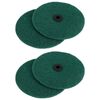 vidaXL Floor Polisher Scrub 4 pcs &Oslash; 14 cm Dark Green Microfibre