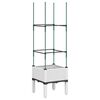 vidaXL Garden Planter with Trellis White 40x40x142.5 cm PP