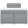 vidaXL Box Spring Bed with Mattress Light Grey 120x200 cm Fabric