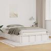 vidaXL Bed Frame White 135 x 190 cm Solid Pine Wood