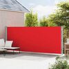 vidaXL Patio Retractable Side Awning 180x600 cm Red