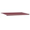 vidaXL Manual Retractable Awning Burgundy 500x300 cm