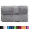 vidaXL Premium Wash Towels "SOLUND" 2 pcs Grey 30x30 cm 600 gsm