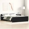 vidaXL Bed Frame without Mattress Black Oak 140x190 cm Engineered Wood