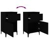 vidaXL Bedside Cabinet Black 40x35x70 cm