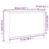 vidaXL Shoe Cabinet Sonoma Oak 80x21x57 cm Engineered Wood