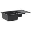 vidaXL Kitchen Sink Double Basin Granite 80 x 50 x 30.5 cm Graphite