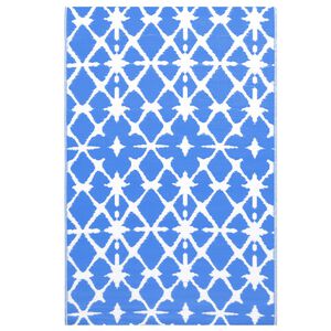 vidaXL Outdoor Carpet ARAKIL Blue and White 120x180 cm PP