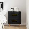 vidaXL Bedside Cabinet Black Oak 40 x 35 x 47.5 cm Engineered Wood