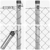 vidaXL Fence Post Silver 10 x 1.6 m (40 x 40 mm mesh) Steel