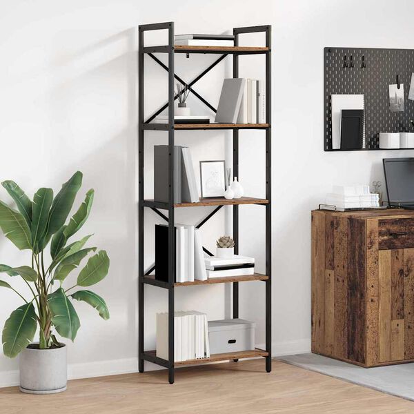 vidaXL Bookshelf Old Wood 56 x 34 x 171 cm Engineered Wood