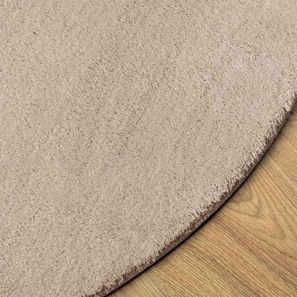 vidaXL Rug HUARTE Short Pile Soft and Washable Sand &Oslash; 100 cm