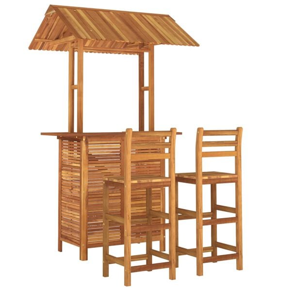 vidaXL 5 Piece Garden Bar Set Solid Wood Acacia