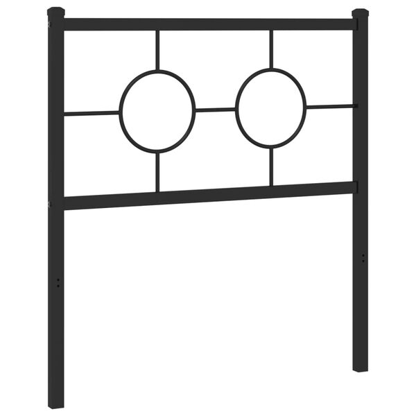vidaXL Metal Replace Headboard Black 80 cm