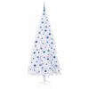 vidaXL Artificial Christmas Tree with Stand White 210 cm PVC and Steel