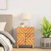 vidaXL Bedside Cabinet Brown and Black 50x33x60 cm Solid Wood Mango