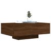vidaXL Coffee Table with LED Lights Brown Oak 85x55x31 cm
