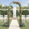 vidaXL Garden Arch with Lock Black 102 x 50 x 218 cm