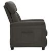 vidaXL Recliner Chair Dark Grey Microfiber Fabric