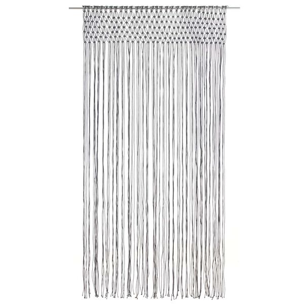 vidaXL Macrame Curtain Anthracite 140x240 cm Cotton