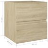 vidaXL Sink Cabinet with Built-in Basin Sonoma Oak Engineered Wood