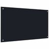 vidaXL Kitchen Backsplash 2 pcs Black 100 x 60 cm Tempered Glass