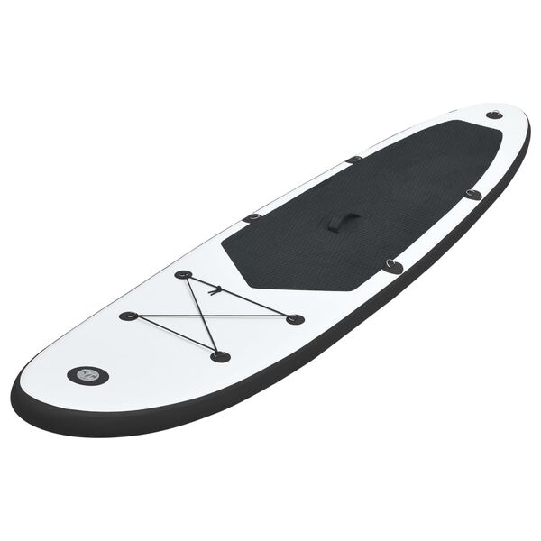 vidaXL Inflatable Stand Up Paddle Board Set Black and White