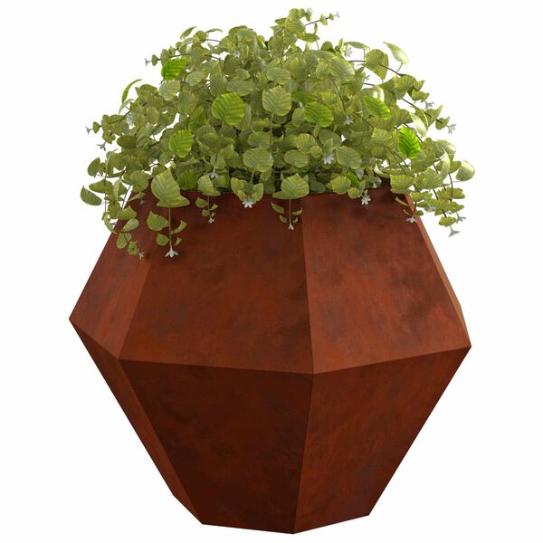 vidaXL Planter 2 pcs Rusty 100 x 100 x 80 cm Weathering Steel