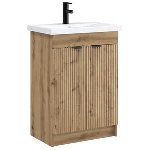 vidaXL Bathroom Furniture Set Artisan Oak 56 x 37.5 x 81 cm