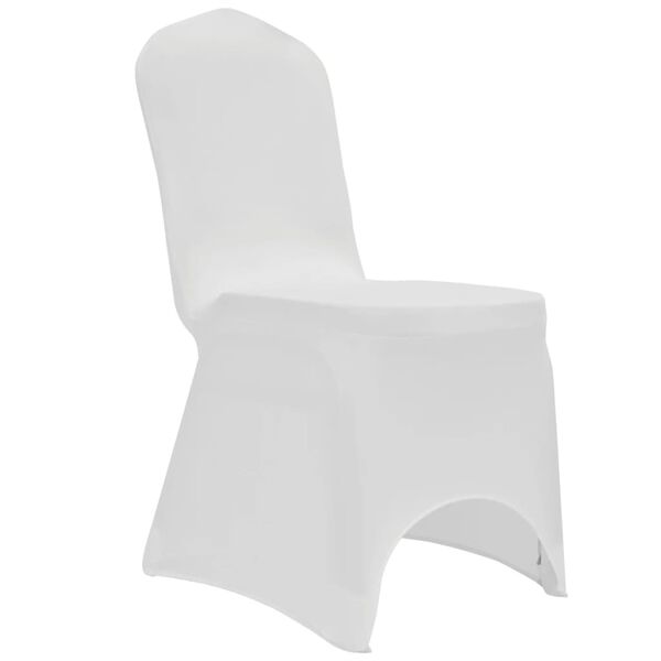 vidaXL Chair Cover Stretch White 12 pcs