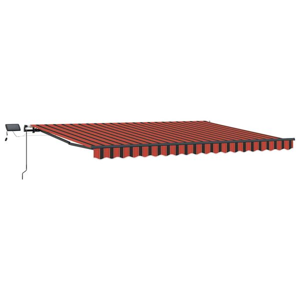 vidaXL Retractable Awning Manual Orange and brown 400 x 350 cm Fabric