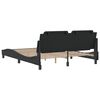 vidaXL Bed Frame without Mattress "Zadar" Black 160x200 cm Faux Leather