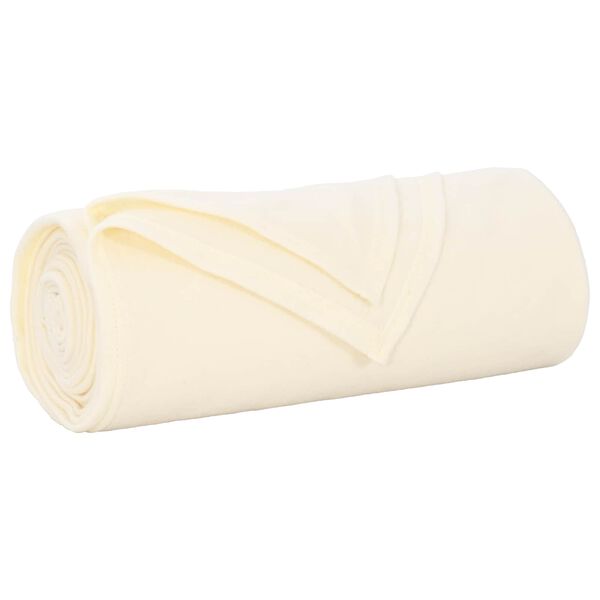 vidaXL Throw Blankets 24 pcs Cream 270 x 240 cm Fleece