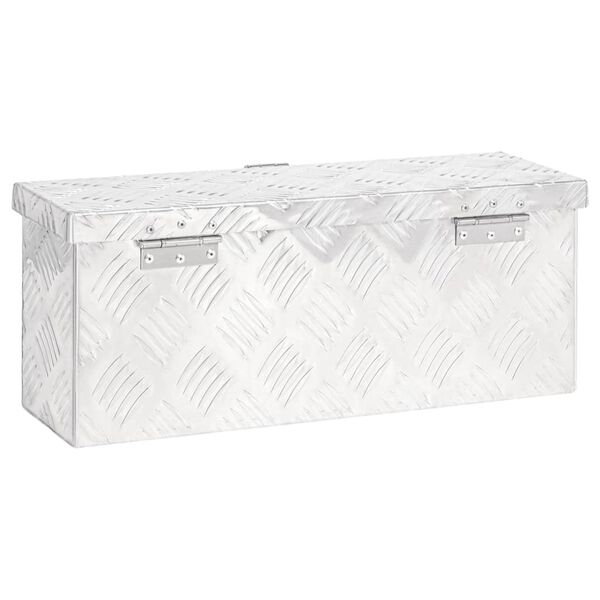 vidaXL Storage Box Silver 50x15x20.5 Aluminium