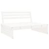 vidaXL Garden Middle Sofa White 120x80 cm Solid Wood Pine