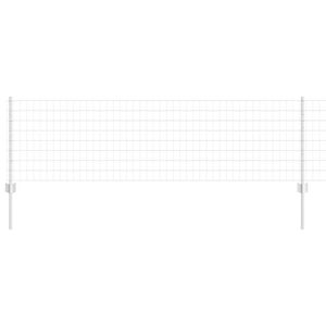 vidaXL Euro Fence with Post 10 x 0.6 m Galvanised Steel Silver Mesh